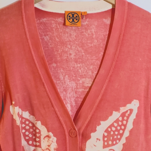 Tory Burch Cardigan - Coral Seashell - Picture 2 of 8